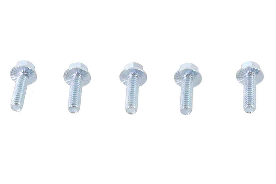 V-Twin - Zinc Hex Flange Screws 1/4 inch-20 x 7/8 inch