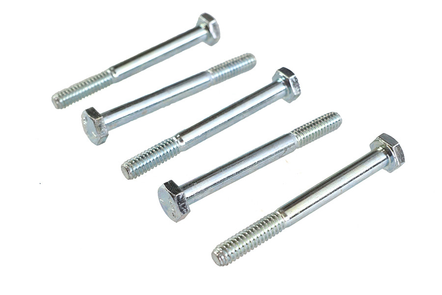 V-Twin - Zinc Hex Cap Bolts 1/4 inch-20 x 2-1/2 inch