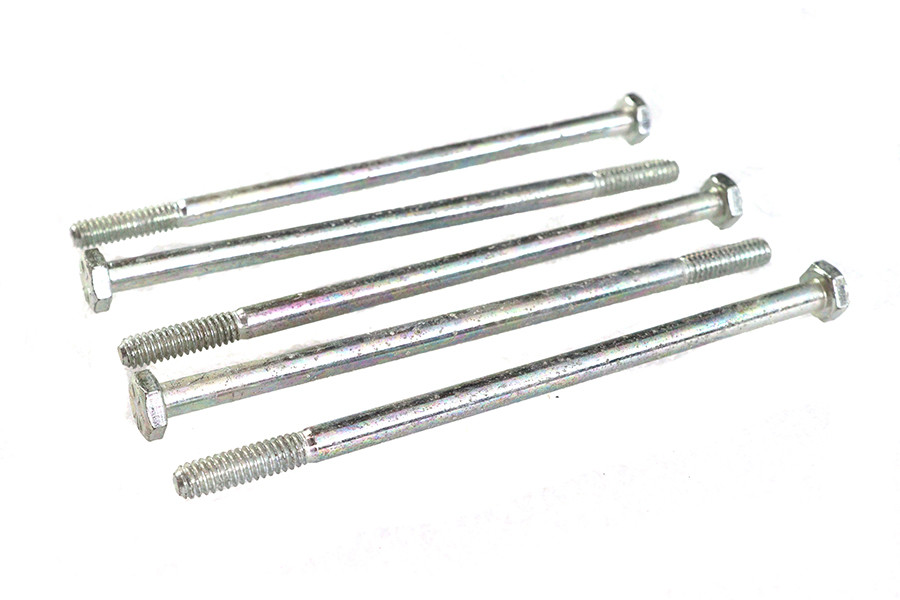 V-Twin - Zinc Hex Cap Bolts 1/4 inch-20 x 5-1/4 inch