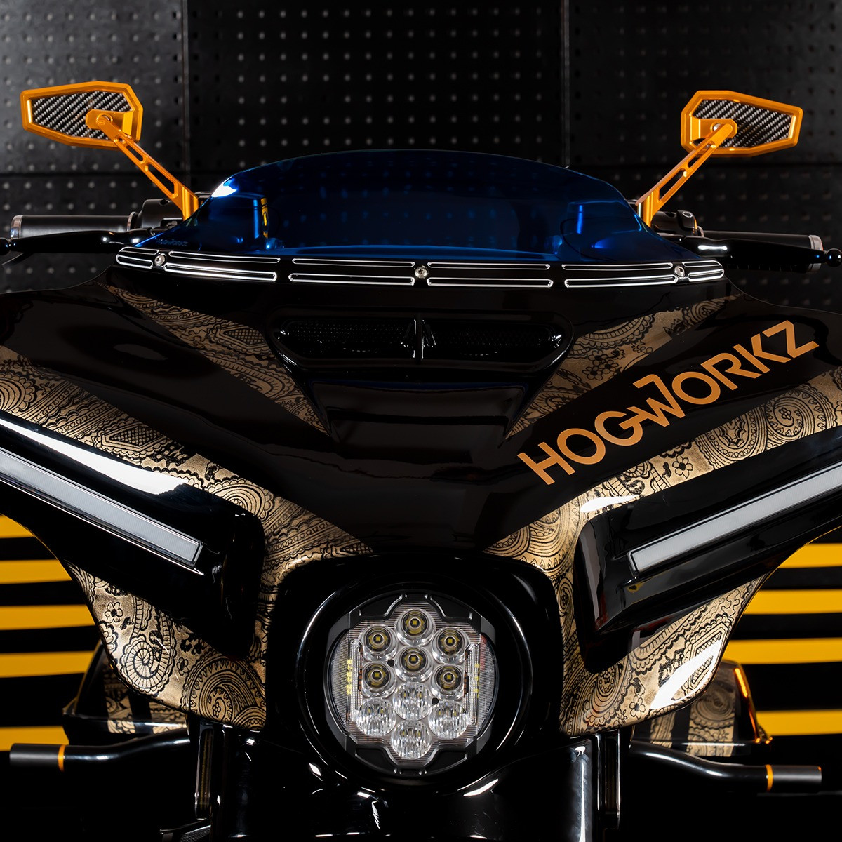 Hogworks Hogworkz® Flowz 5" Windshield for Harley® Touring '14-'25 | Blue