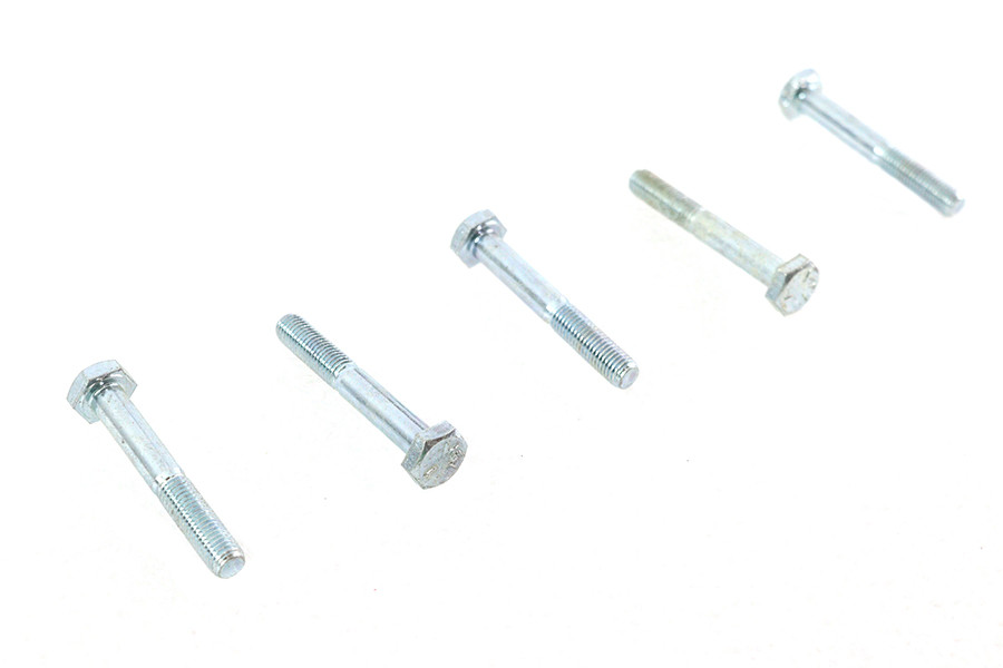 V-Twin - Zinc Hex Cap Bolts 1/4 inch-28 X 1-3/4 inch