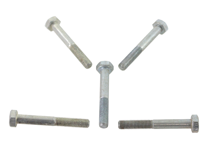 V-Twin - Zinc Hex Cap Bolts 1/4 inch-28 x 1-7/8 inch