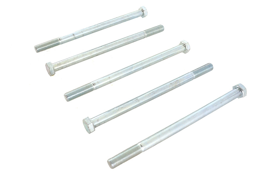 V-Twin - Zinc Hex Cap Bolts 3/8 inch-24 x 6 inch