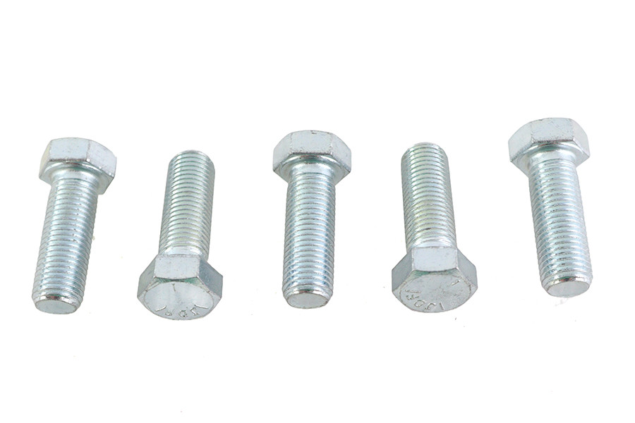 V-Twin - Zinc Hex Cap Bolts 7/16 inch-20 x 1-1/4 inch