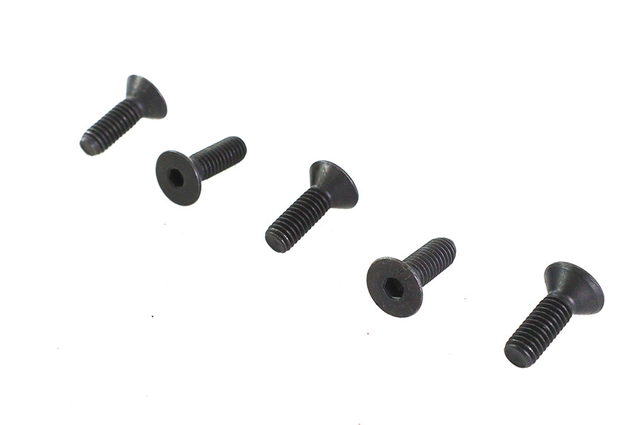 V-Twin - Allen Flat Head Screws Black 5/16 inch-18 x 1 inch