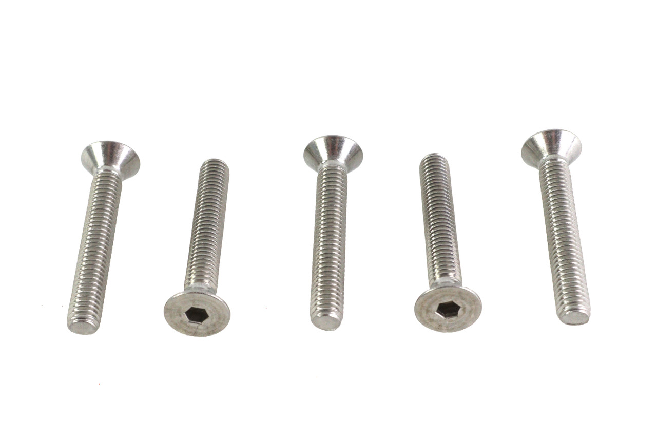 V-Twin - Allen Flat Head Screws Stainless Steel 3/8 inch-16 x 2-1/2 i