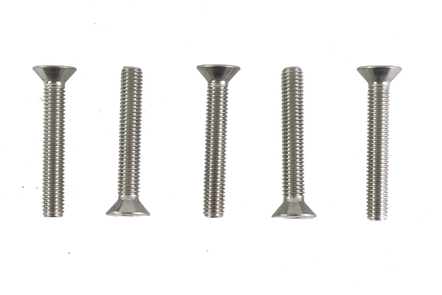 V-Twin - Allen Flat Head Screws Stainless Steel 3/8 inch-16 x 2-1/2 i