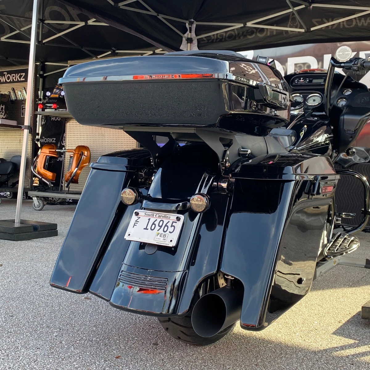 Hogworks 2-into-1 Extended 4" Stretched Saddlebags for Harley® Touring '94-'13