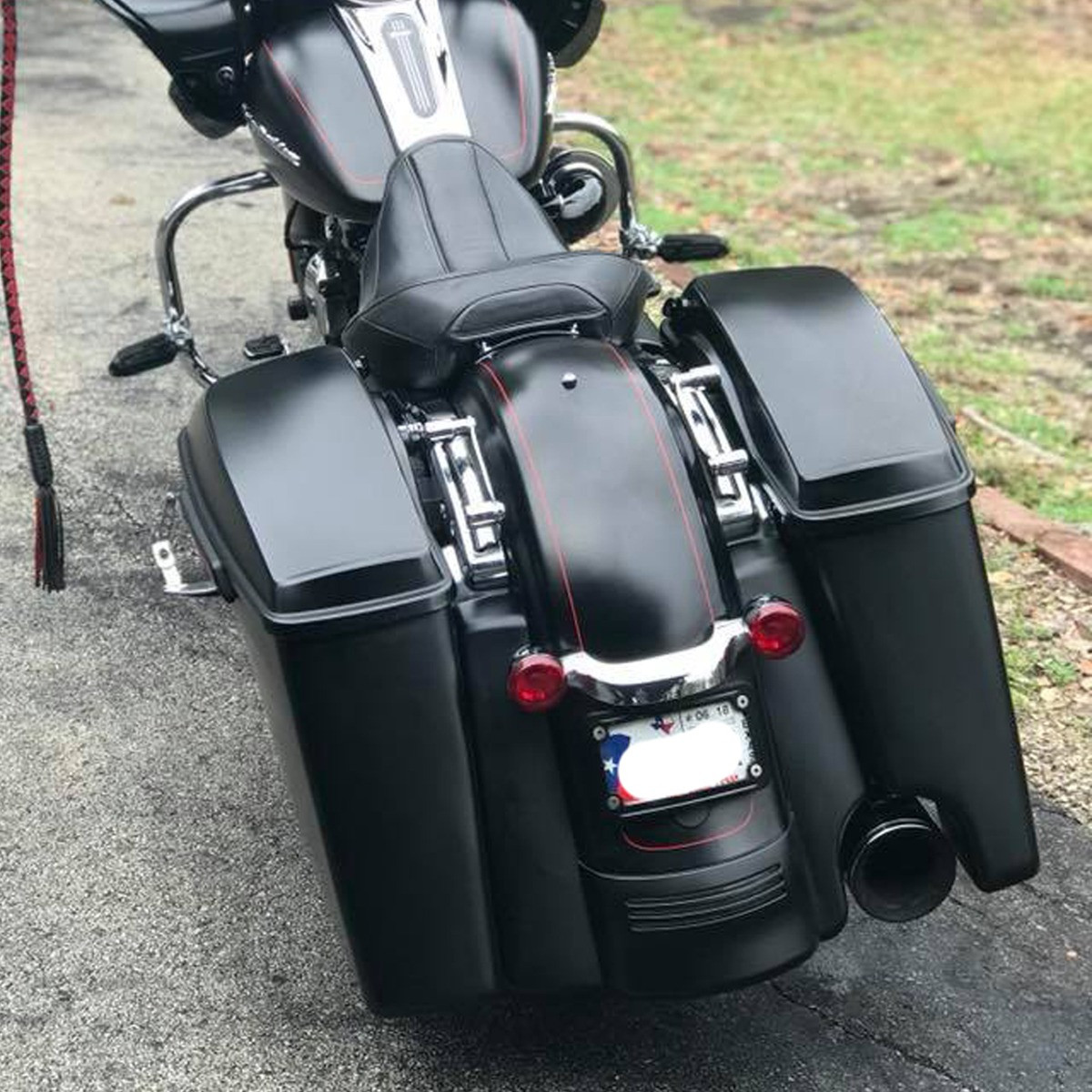 Hogworks 2-into-1 Extended 4" Stretched Saddlebags for Harley® Touring '14-'25