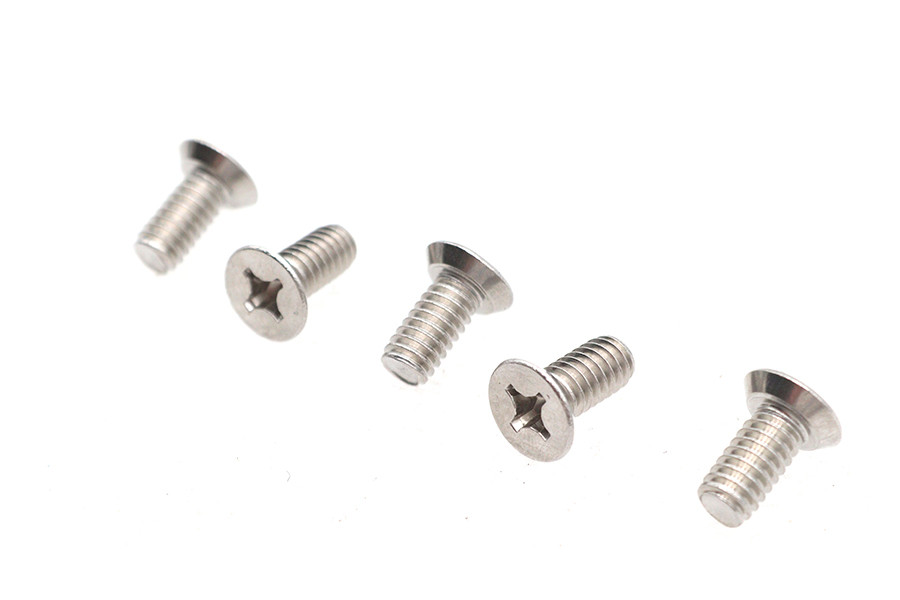 V-Twin - 12-24 x 1/2 inch Flat Head Phillips Screw, Stainless Steel
