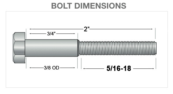 V-Twin - 2 inch Hex Starter Bolt