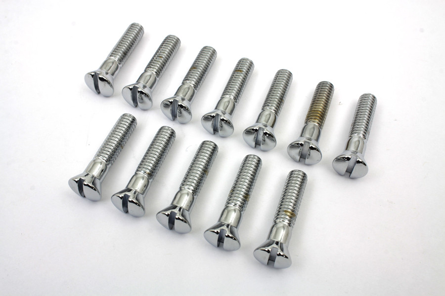 Colony - Chrome Cam Cover Stock Slotted Screws