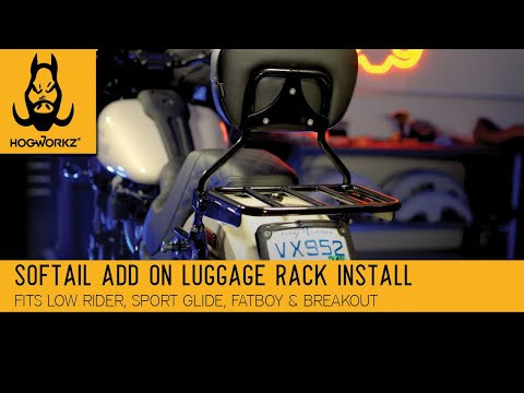 Hogworks Luggage Rack Add-on for Hogworkz® Sissy Bar Backrest for Harley® Fat Boy / Breakout '18-'25
