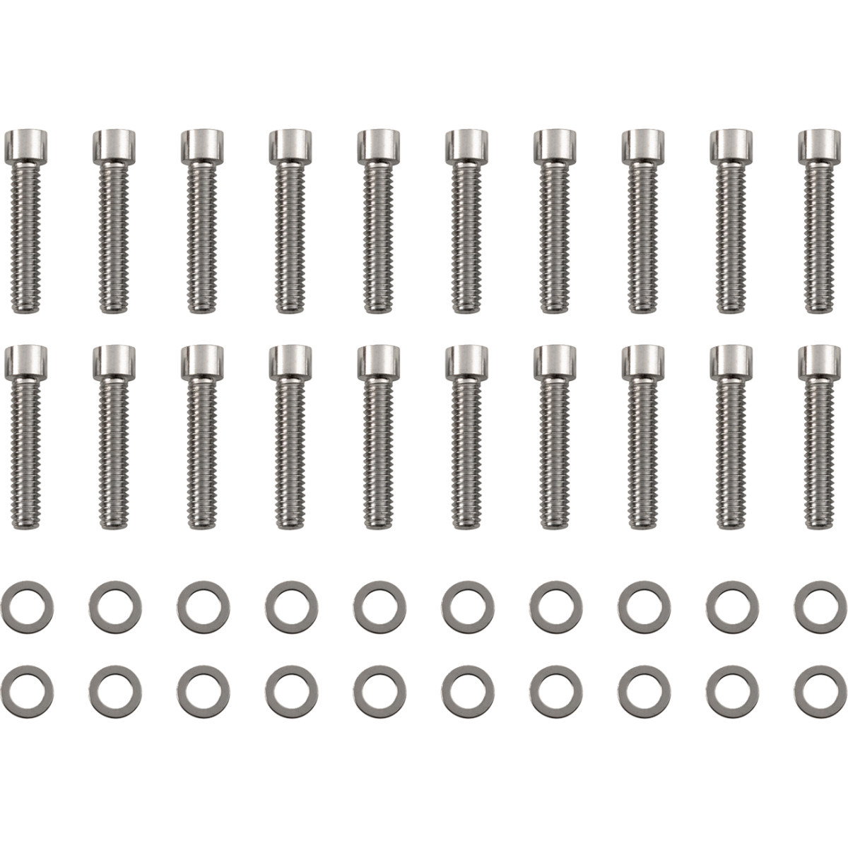 Drag Specialties - Bolt Kit - Rocker Cover - Smooth/Socket-Head - Chrome - M8