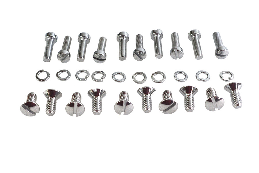 Colony - Chrome Outer Primary Cover Screw Set Stock
