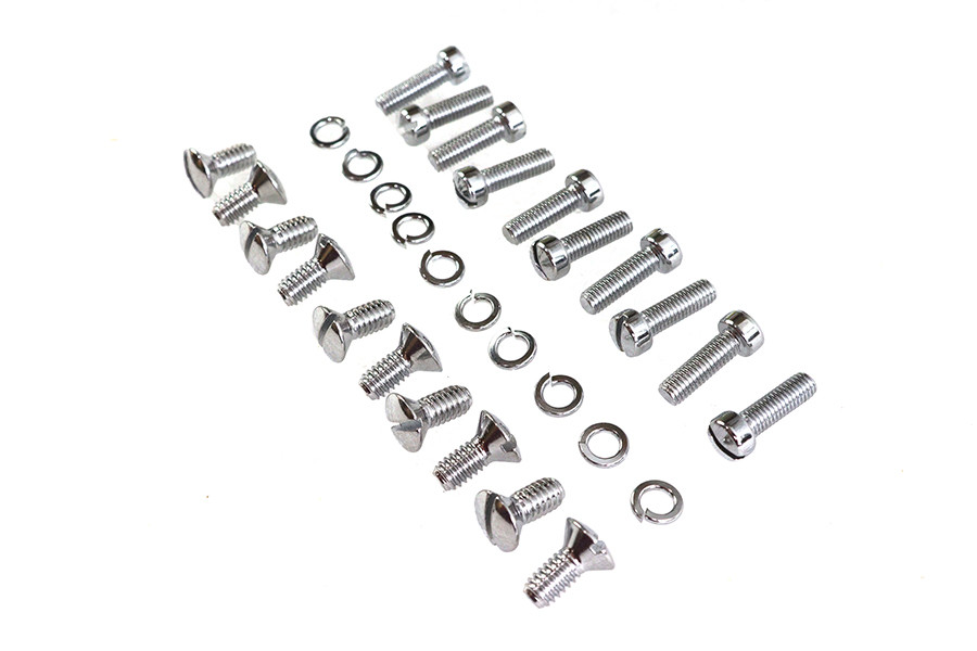Colony - Chrome Outer Primary Cover Screw Set Stock