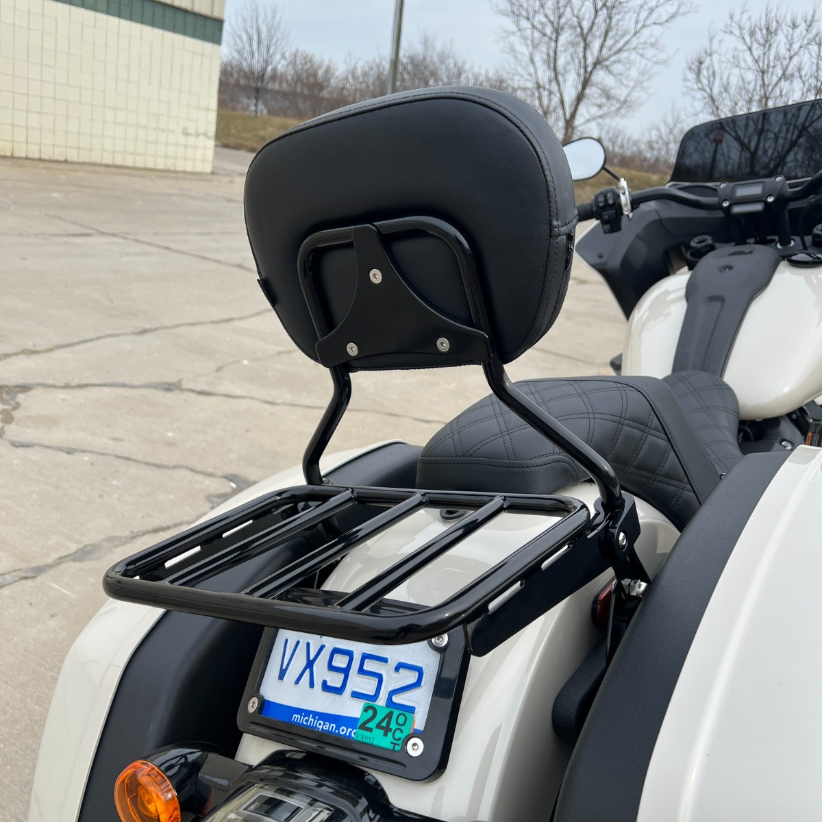 Hogworks Luggage Rack Add-on for Hogworkz® Sissy Bar Backrest for Harley® Low Rider / Sport Glide '18-'25