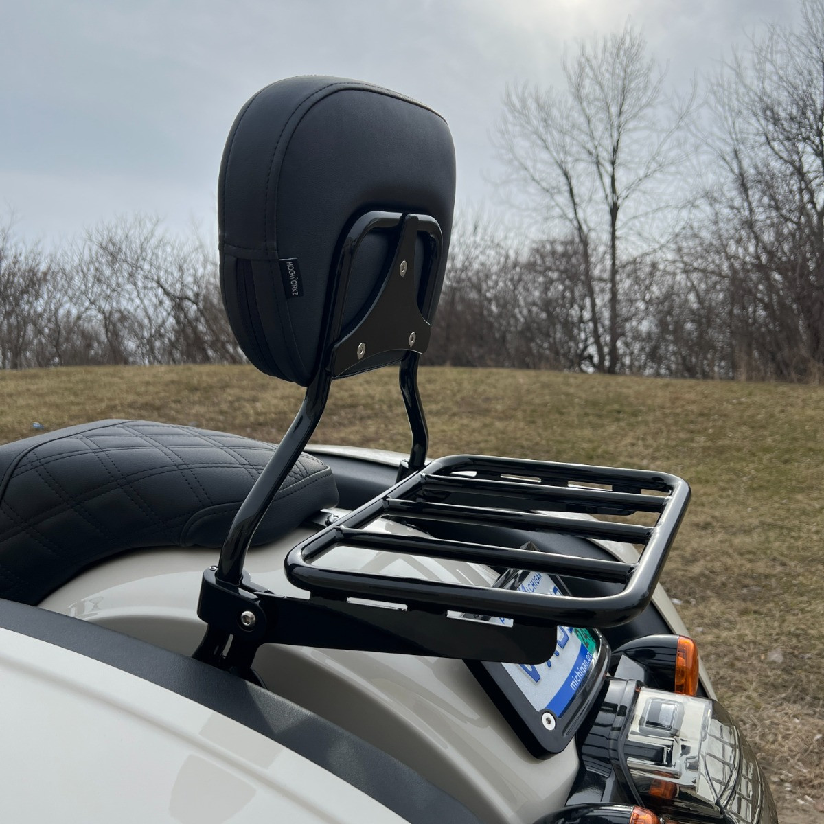 Hogworks Luggage Rack Add-on for Hogworkz® Sissy Bar Backrest for Harley® Low Rider / Sport Glide '18-'25