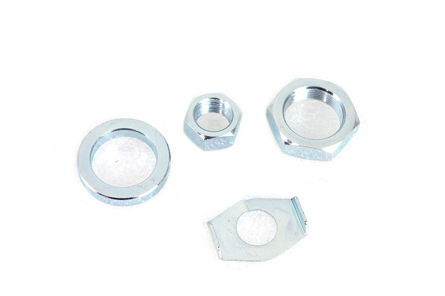 V-Twin #71147Z - Zinc Rear Axle Nut and Lock Kit