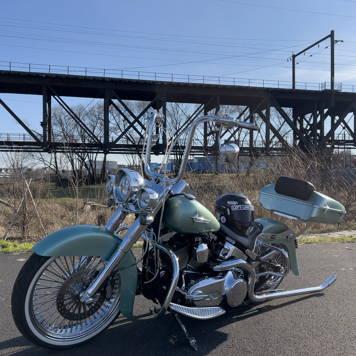 Hogworks Two-up Tour Pack Mount for Harley® Softail Deluxe / Heritage '00-'17