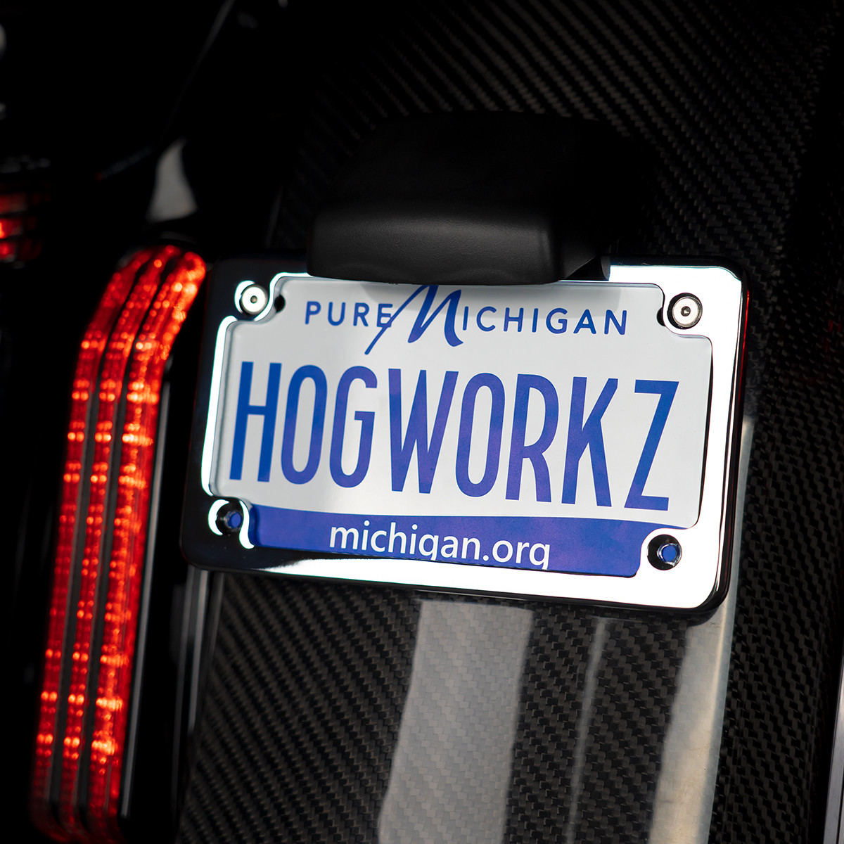 Hogworks Low Profile License Plate Frame for Harley-davidson® Motorcycles