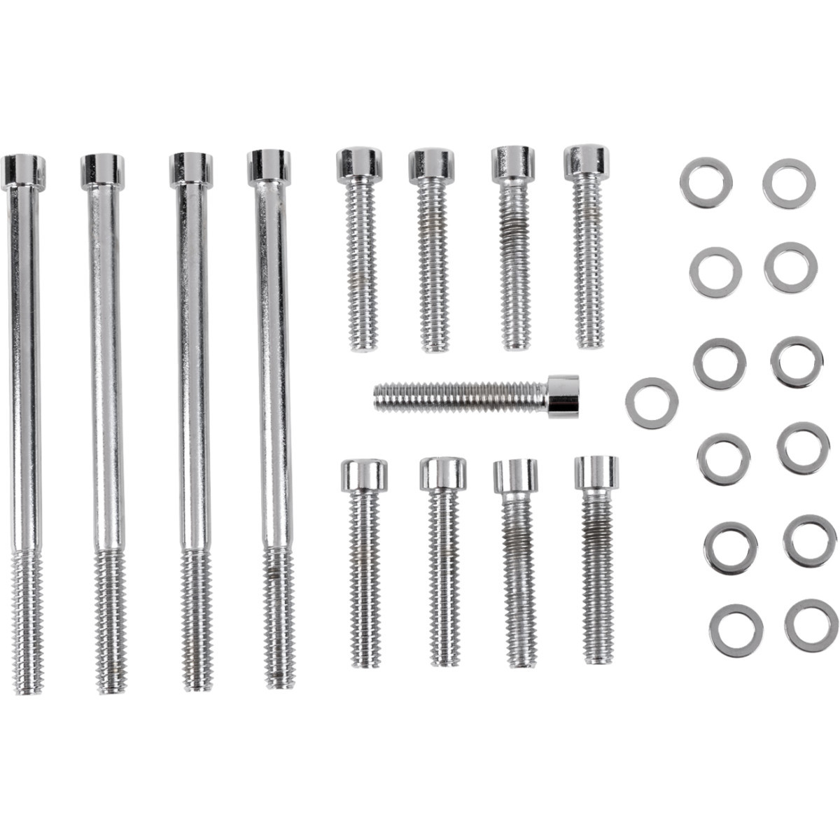 Drag Specialties - Bolt Kit - Outer Primary - Smooth/Socket-Head - Chrome - M8