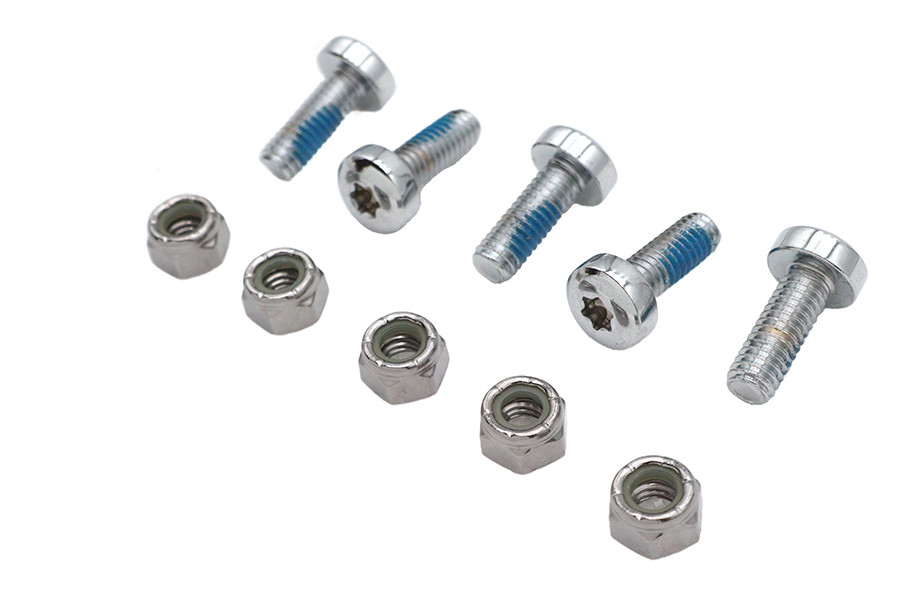 V-Twin - Chrome Front Brake Disc Bolt Set
