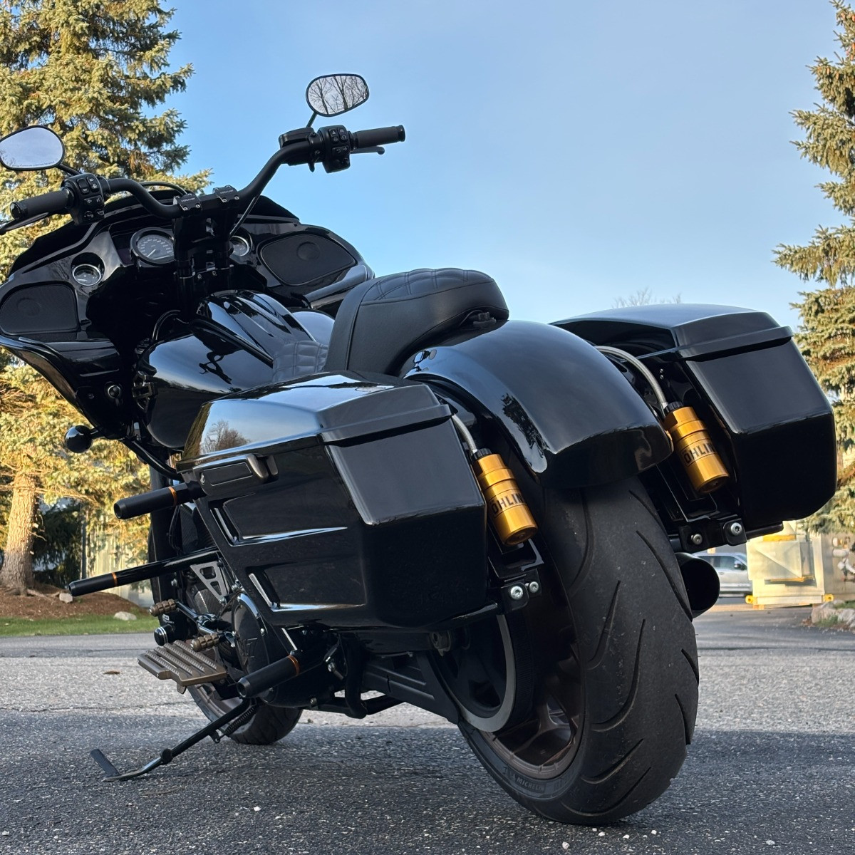 Hogworks Chopped Hardline Saddlebags for Harley® Touring '14-'25
