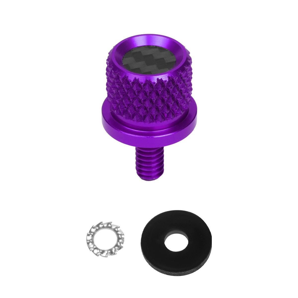 Hogworks Carbon Fiber 1/4" Knurled Seat Bolt / Screw Kit for Harley-davidson®