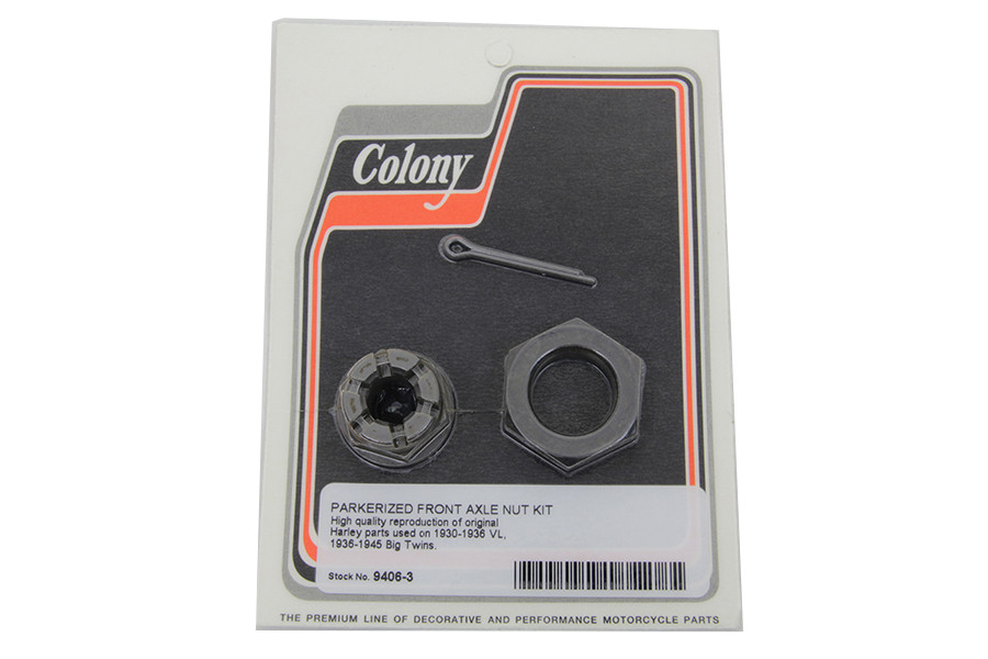 Colony - Front Axle Nut Kit Parkerized