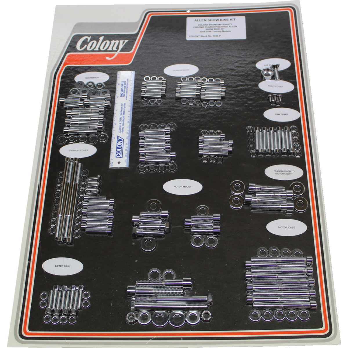 Colony #1026-P - Bolt Kit - Engine - Chrome