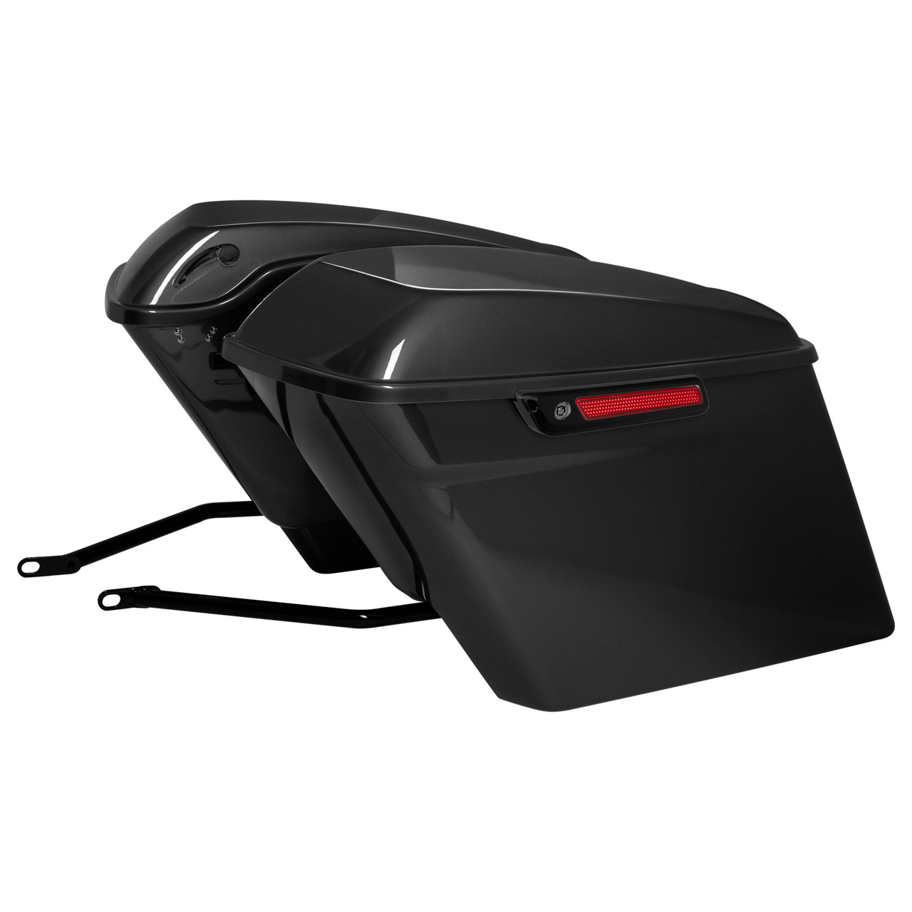 Hogworks Stretched Saddlebag Conversion Kit w/ Black Hardware for Harley® Softail '84-'17