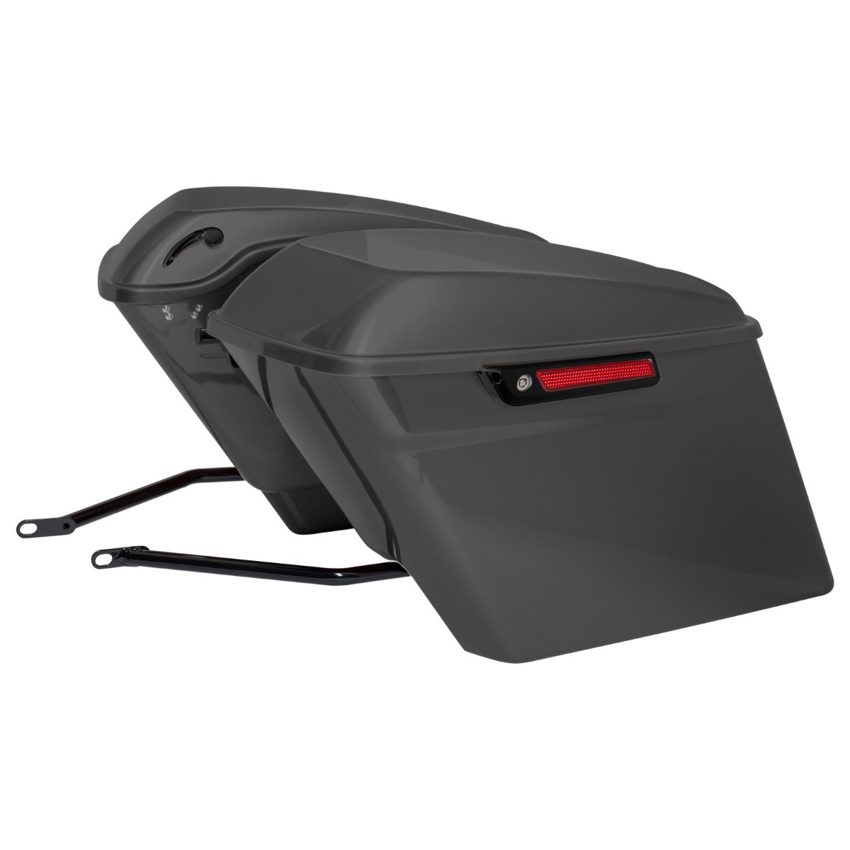 Hogworks Stretched Saddlebag Conversion Kit w/ Black Hardware for Harley® Softail '84-'17