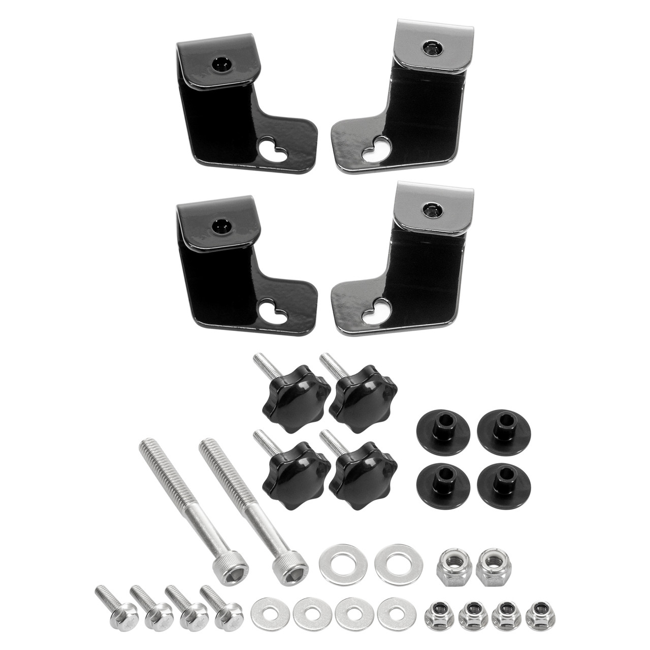 Hogworks Standard Saddlebag Conversion Kit w/ Black Hardware for Harley® Softail '18-'25