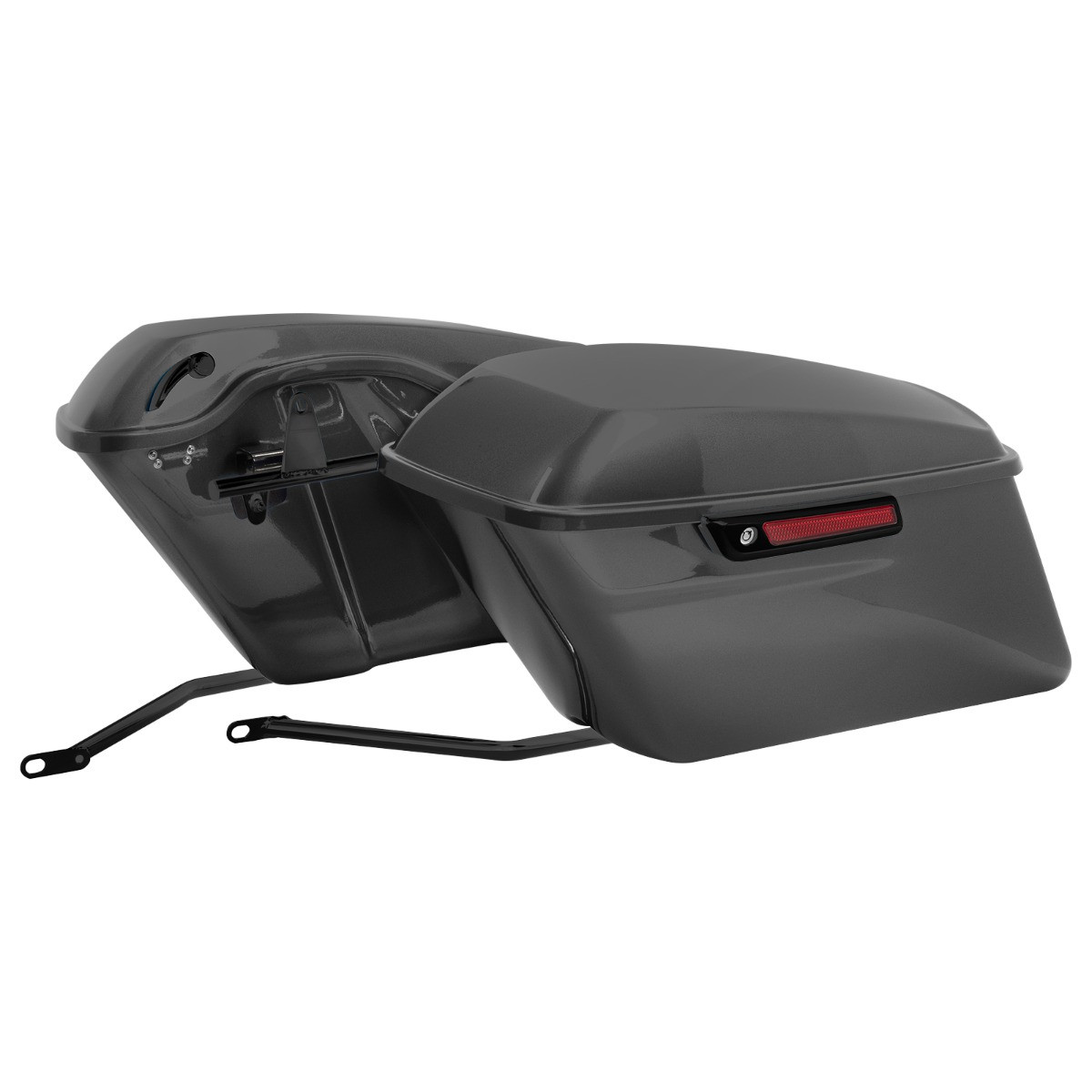 Hogworks Standard Saddlebag Conversion Kit w/ Black Hardware for Harley® Softail '18-'25