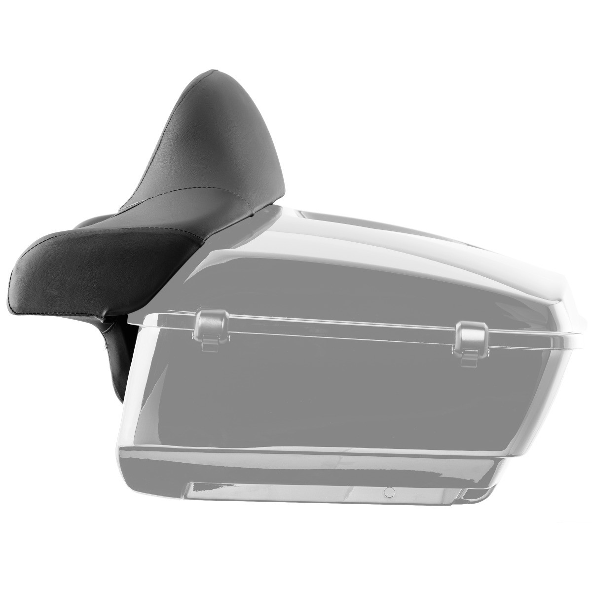 Hogworks King Tour Pack w/ Full Backrest & Black Hardware for Harley® Touring '97-'25