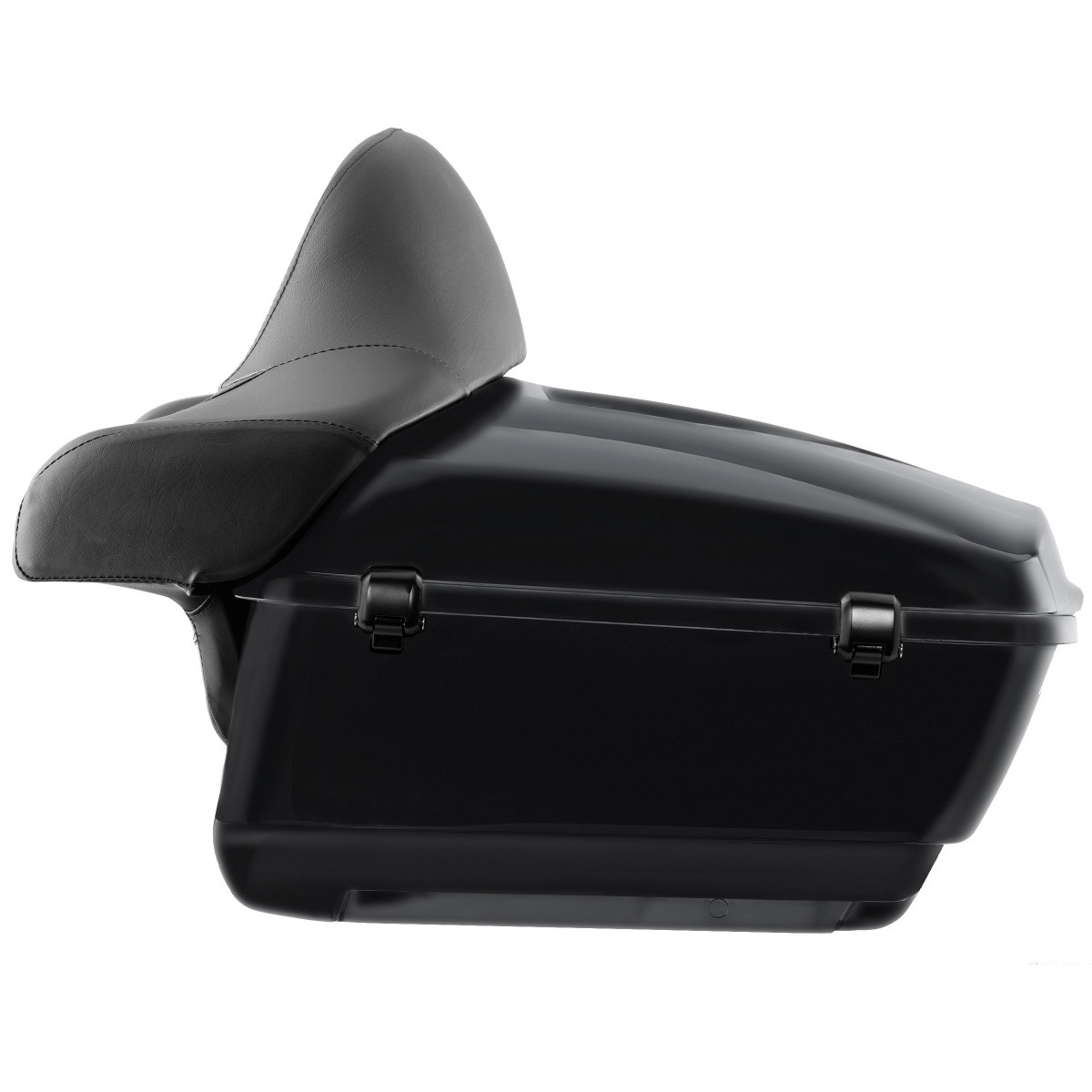 Hogworks King Tour Pack w/ Full Backrest & Black Hardware for Harley® Touring '97-'25