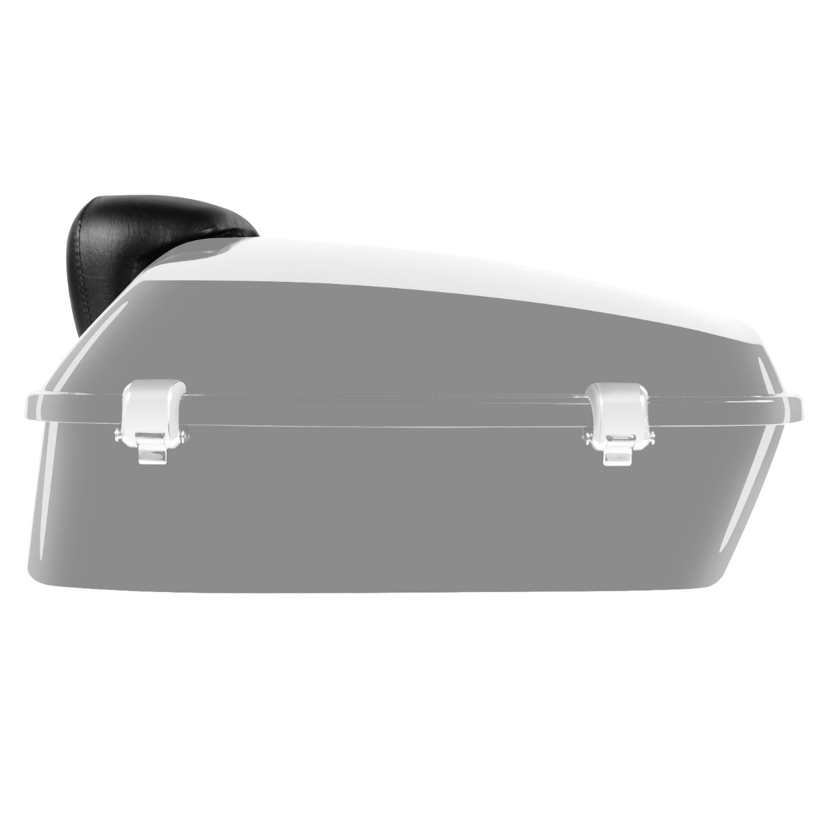 Hogworks Chopped Tour Pack w/ Slim Backrest & Chrome Hardware for Harley® Touring '97-'25