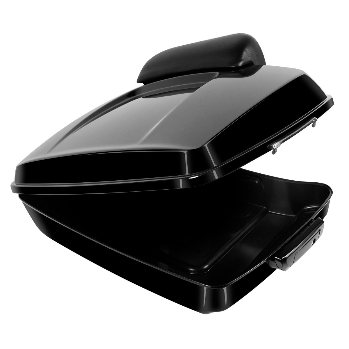 Hogworks Chopped Tour Pack w/ Slim Backrest & Black Hardware for Harley® Touring '97-'25