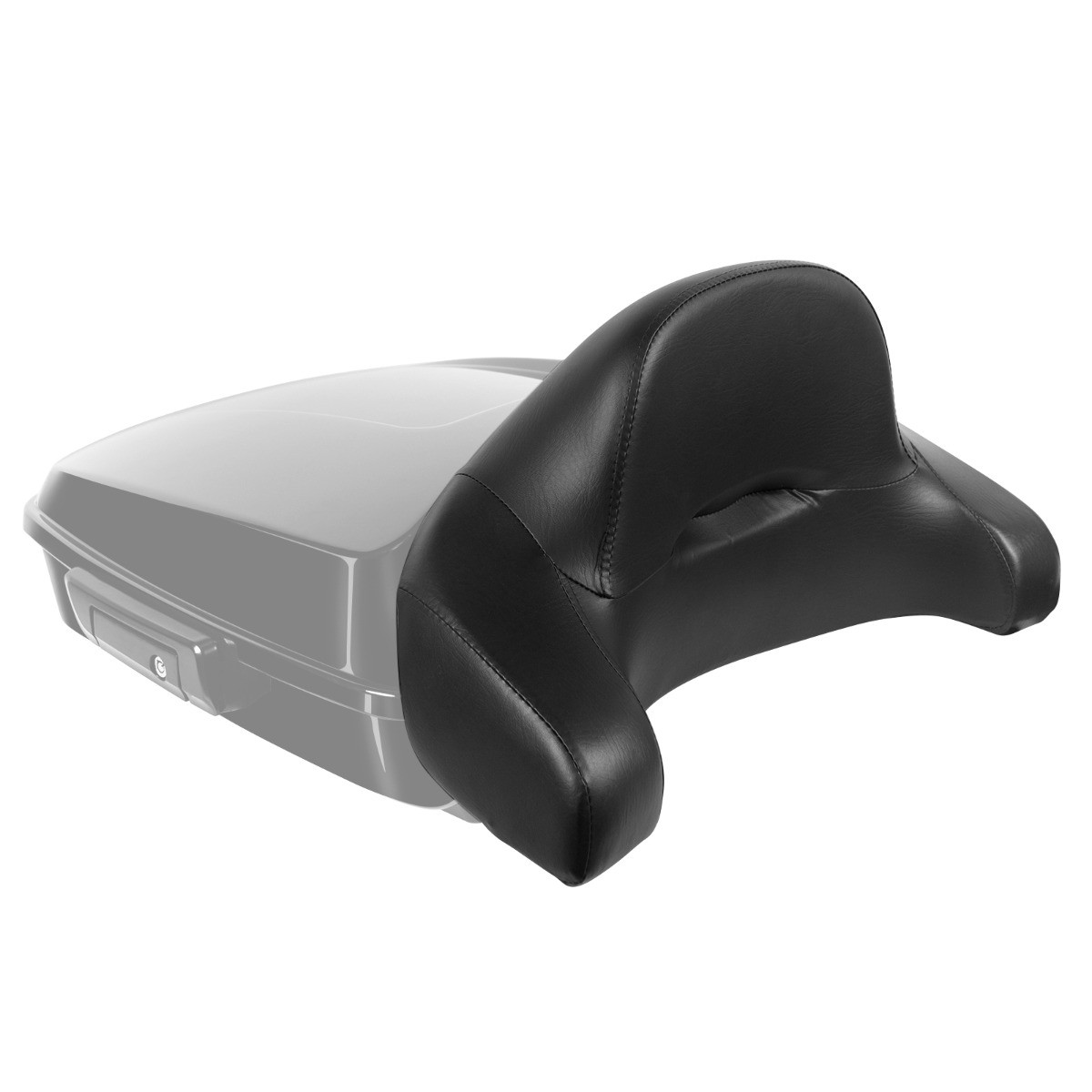 Hogworks Chopped Tour Pack w/ Full Backrest & Black Hardware for Harley® Touring '97-'25