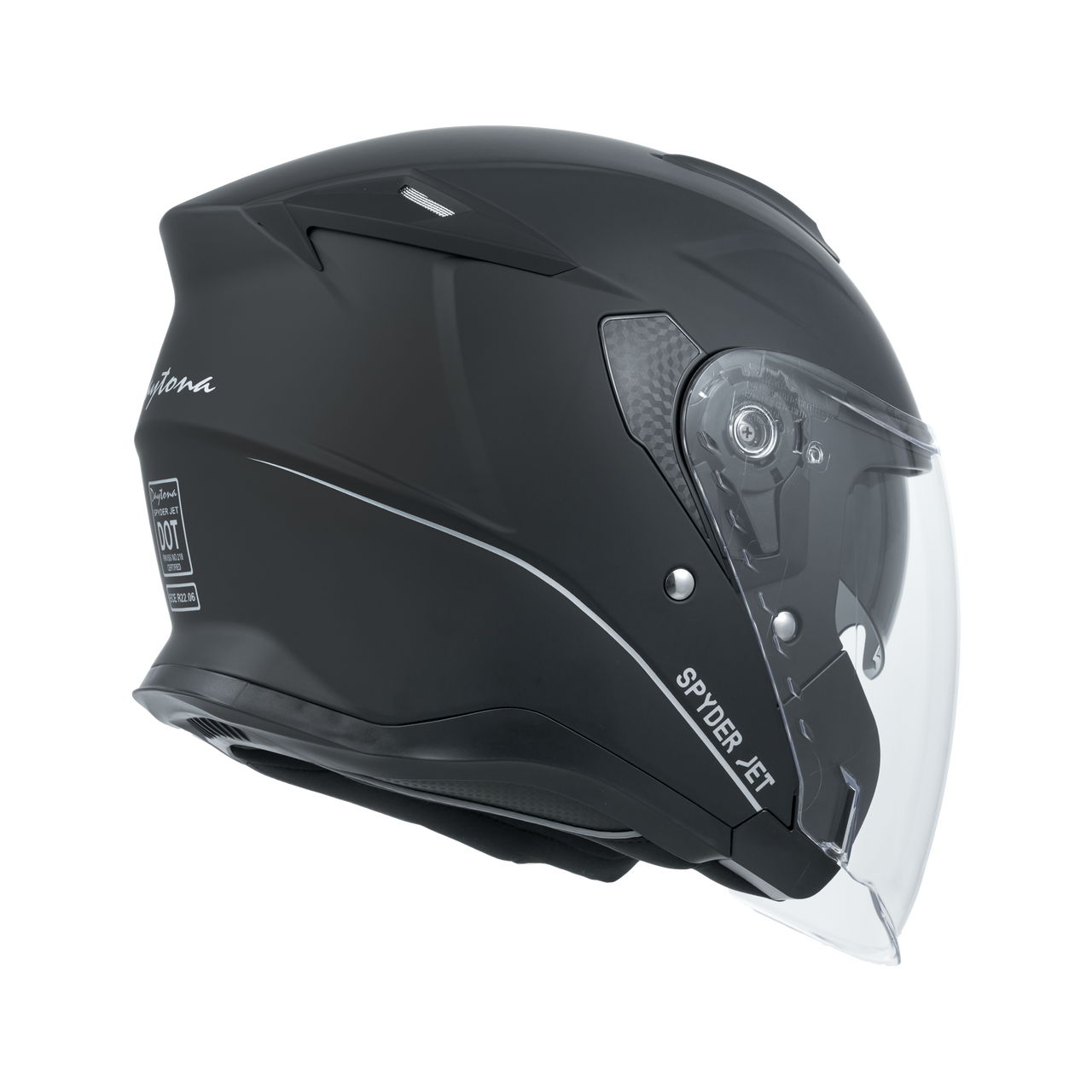 Daytona Helmets D.O.T. & ECE Daytona Spyder Jet- Dull Black