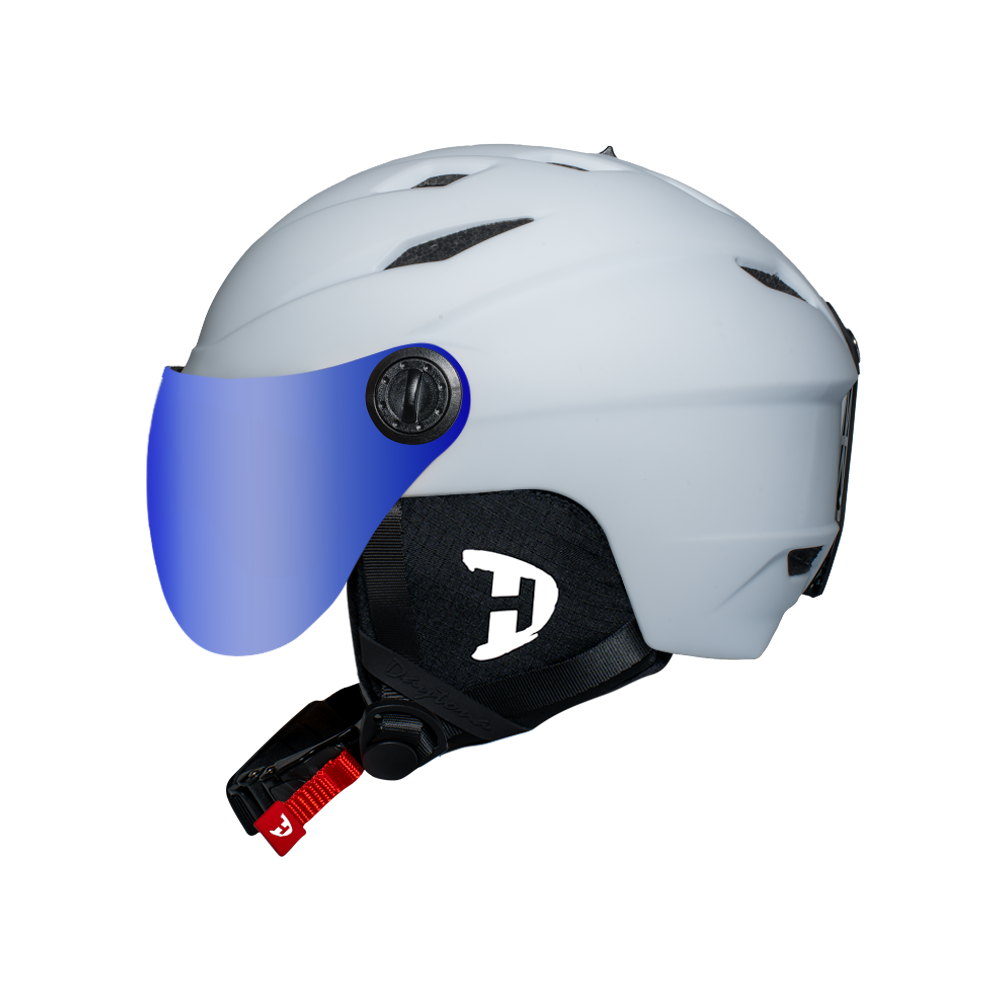 Daytona Carver Ski Helmet - Adjustable Ski Helmet for Men, Women & Youth - Dull Chalk White with Anti-Fog Visor