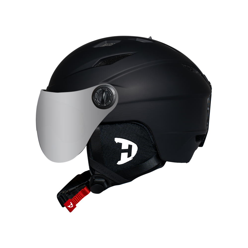 Daytona Carver Ski Helmet - Adjustable Ski Helmet for Men, Women & Youth - Dull Black with Anti-Fog Visor