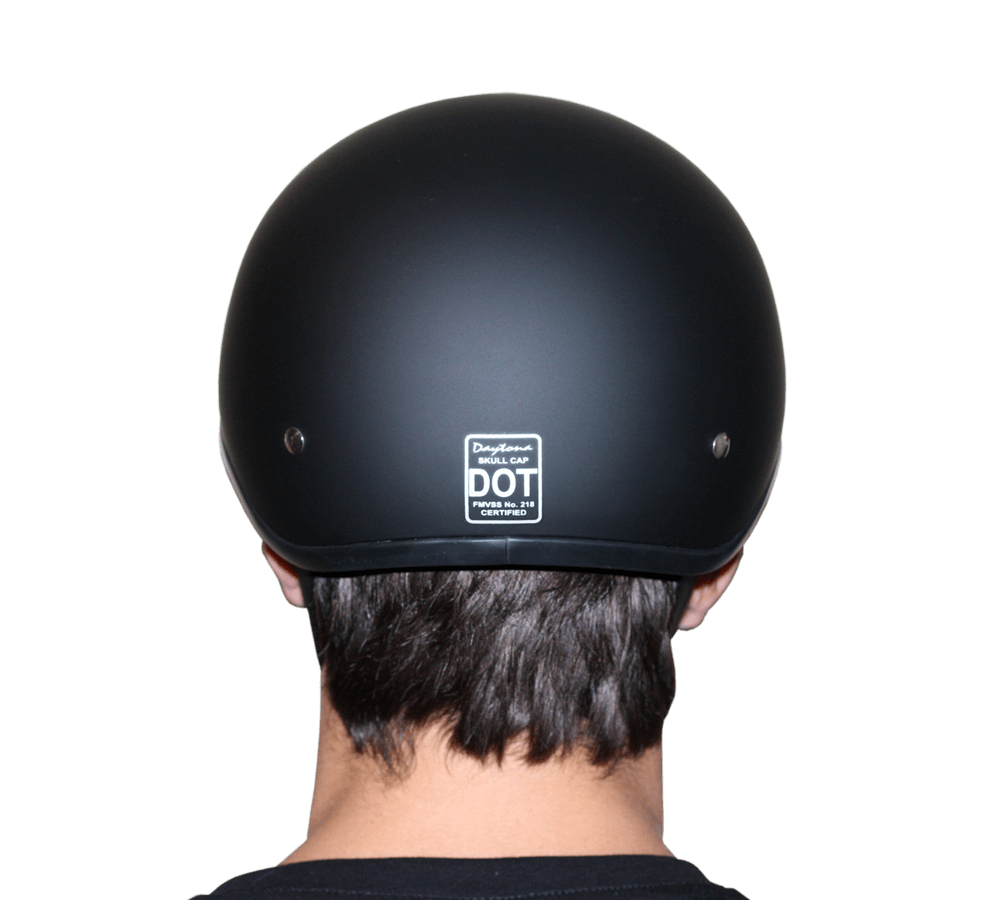 Daytona Helmets DOT Approved Daytona Motorcycle Half Face Helmet - Skull Cap Graphics for Men & Women, Scooters, ATVs, UTVs & Choppers - W/ Ignite Grey
