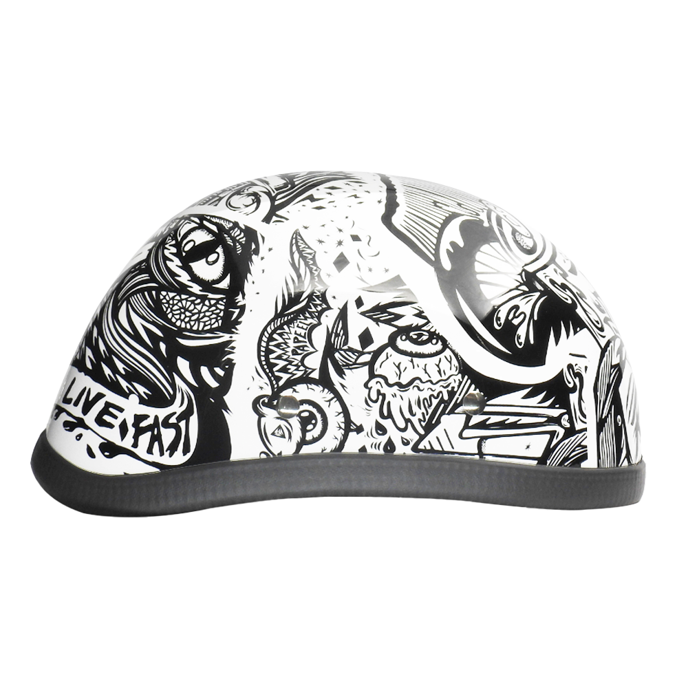 Daytona Helmets Novelty Eagle- W/ Live Fast