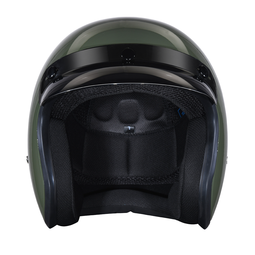 DOT Approved Daytona Cruiser Open Face Motorcycle Helmet - Men, Women & Youth - With Visor & Graphics - W/ 2nd Amendment Seal