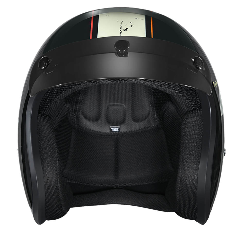 Daytona Helmets DOT Approved Daytona Cruiser Open Face Motorcycle Helmet - Men, Women & Youth - With Visor & Graphics - W/ Daytona 30th