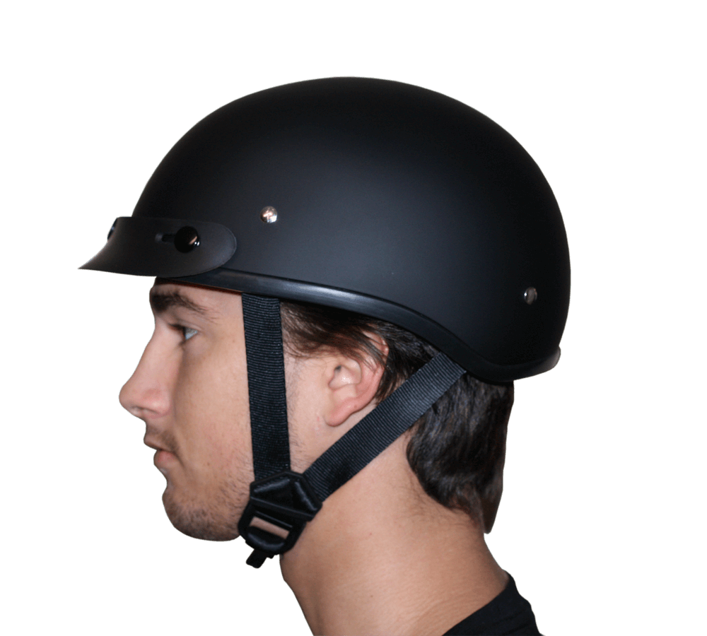 DOT Approved Daytona Motorcycle Half Face Helmet - Skull Cap Graphics for Men & Women, Scooters, ATVs, UTVs & Choppers - W/ Guns