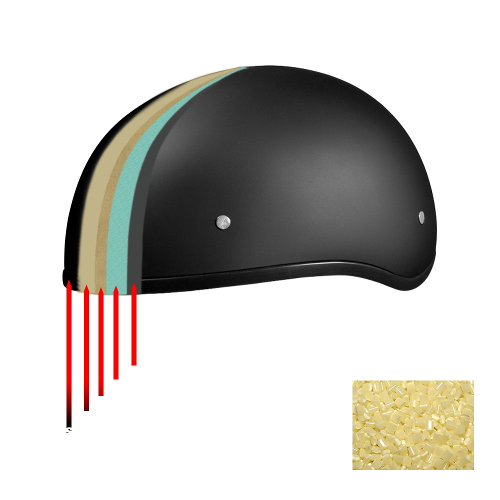 Daytona Helmets DOT Approved Daytona Motorcycle Half Face Helmet - Skull Cap Graphics for Men & Women, Scooters, ATVs, UTVs & Choppers - W/ Come Get 'Em