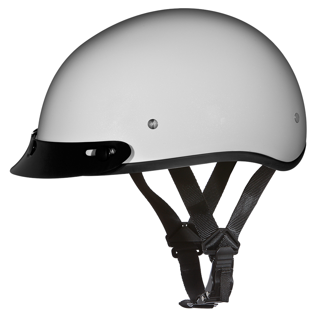 Daytona Helmets DOT Approved Daytona Skull Cap Half Shell Motorcycle Helmet - Beanie Style for Motorcycles, Cruisers, Scooters, and Mopeds - Pearl White